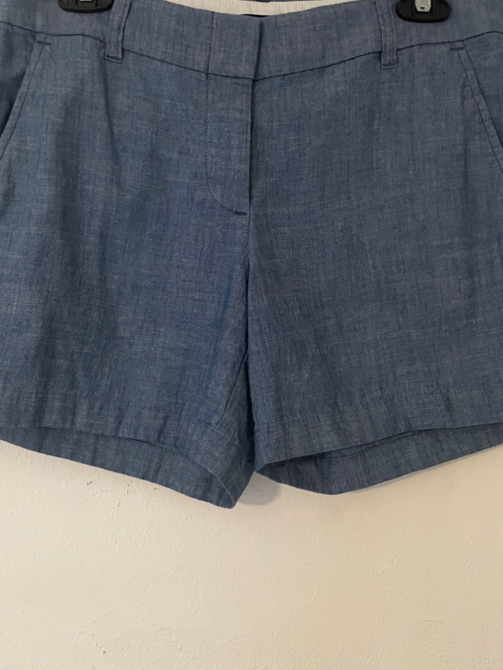 J.Crew 5” Classic Blue Chambray Cotton Shorts Side Pockets Size 6 - Picture 6 of 6